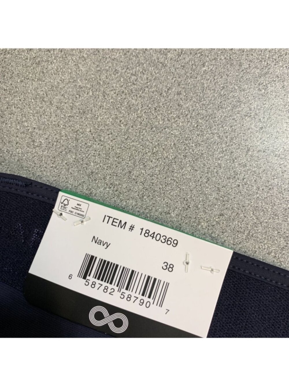 NWT Infinity Men's 38 Navy Performance Shorts With Stretch Waistband & Moisture - Picture 9 of 12